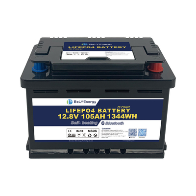 acheter RV LiFePO4 Batterie pour stockage d'énergie 12V 105AH avec BT et auto-chauffage online manufacture