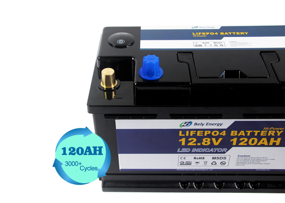 acheter 12 volts 120Ah Lifepo4 ont mené la batterie rechargeable de cycle profond léger de la batterie au lithium 12V online manufacture