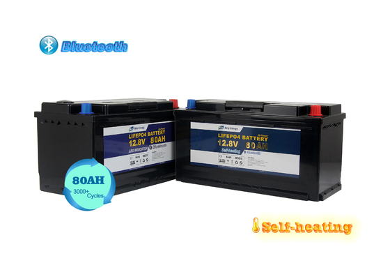acheter 12V 80Ah BT4.0 chauffant le lithium de phosphate de fer de Marine Lithium Battery Camping Car online manufacture