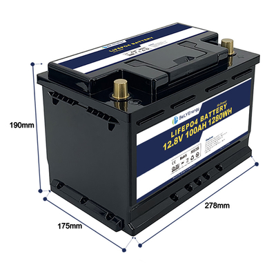 Bely Energy 12V 100AH LiFePo4 batterie pour bateaux de mer 3 ans de garantie