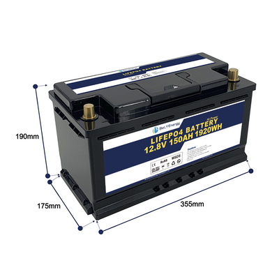 IP65 Lifepo4 batterie pour chariot de golf 12v 150ah 1920 Wh batterie LiFePO4 équipé OEM