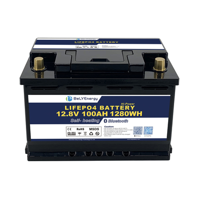 Batterie au lithium électrique de Lithtech Lifepo4 de chariot de golf 12volt 100ah rechargeable