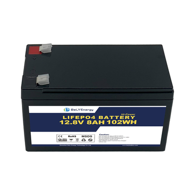 Batterie portable 12V 8AH LiFePo4 pour station de communication de véhicules de tourisme