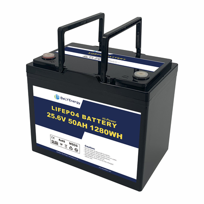 Bely Energy Rechargeable 24V 50AH LiFePo4 Batterie Pour la batterie solaire RV médical
