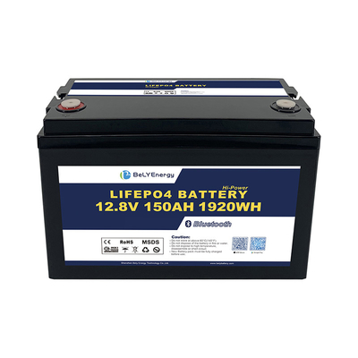 150Ah M8 Terminal Marine Batterie au lithium Batterie solaire 12,8V Casse ABS