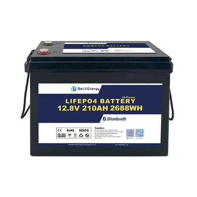 Durée de vie de long cycle Décharge maximale 260A Lithium 12V 210Ah LiFePO4 Pack de batterie pour RV