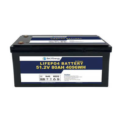 Casse ABS IP65 imperméable à l'eau 100A Max décharge 48V80Ah Piles au lithium-ion pour l'énergie solaire