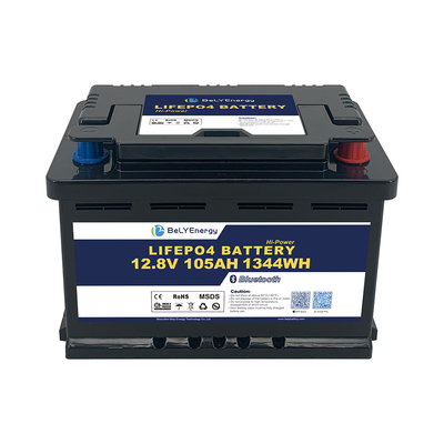 Batterie au lithium H6 DIN avec BT 12V 105AH pour le stockage d'énergie des caravanes de camping-cars
