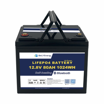 Batterie au lithium rechargeable 12V80AH avec BT et auto-chauffage