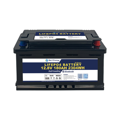 3 ans de garantie sans effet mémoire Smart BMS 12V LiFePo4 batterie 12V180Ah Pour camping-car