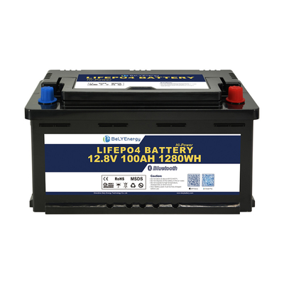 Bely Energy Bms intégré 12V100AH batterie solaire rechargeable pour véhicules électriques de camping-car Marine