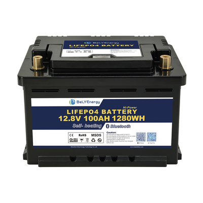 Batterie 12V LiFePo4 100AH Capacité Smart BMS et remplacement facile pour des applications polyvalentes et une installation sous le siège