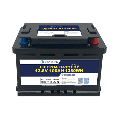 Batterie LiFePO4 de 12V 100Ah avec certification UL1642 UN38.3 et boîtier H6 DIN