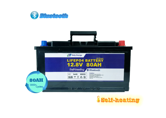 Évaluez une batterie de phosphate de fer de lithium de Bluetooth 12V 80Ah pour le robot
