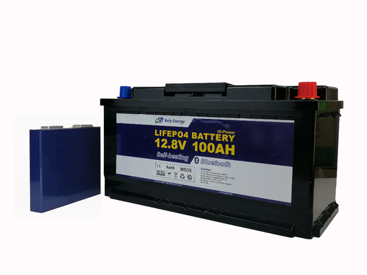Batterie au lithium d'UPS 12V 100AH LiFePO4 de caravanes avec des éléments de chauffe Bluetooth